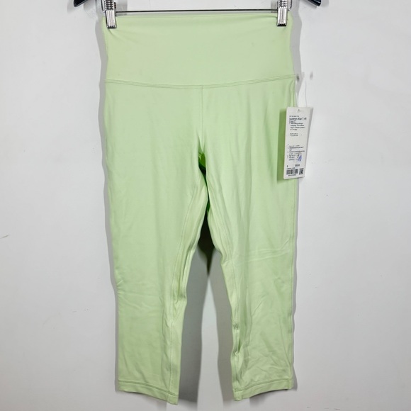Lululemon Align HR Crop 21” Light Green Size 8 Yoga Athleisure Leggings - Picture 2 of 11